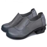 TIMETANGSpring Autum Genuine Leather Shoes Women High Heels Fashion Womens Pumps Office Ladies Shoes Black comfortable soft sing