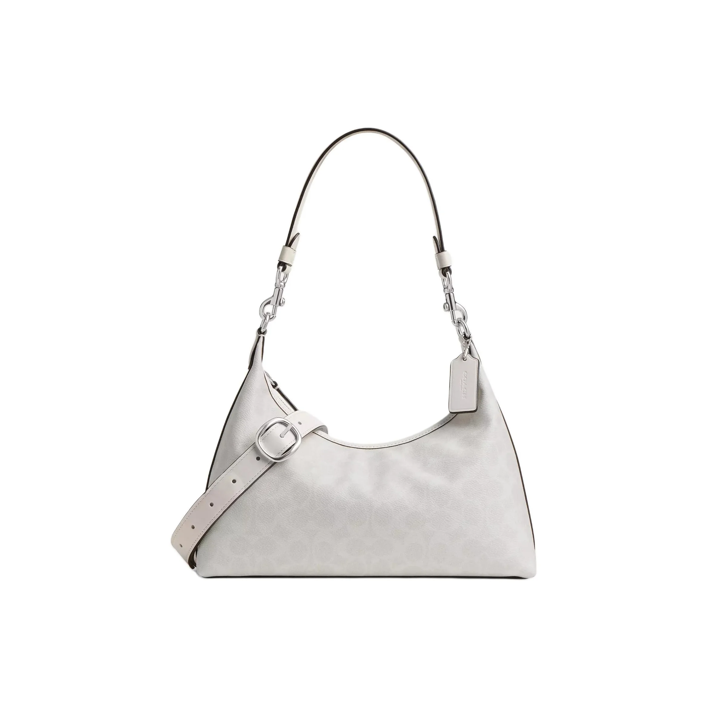 kf-S19884ccb406a4ff38d4200284ce9afeae COACH Juliet Coated Canvas Shoulder Bag Large Size Women's Silver & Chalk CAM23-LHXUN - Image 1