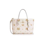 COACH Pebble Leather Tote Bag, Shopping Bag, Shoulder Bag, Crossbody Bag, Handbag Medium Size Women's White CAL44-IMCAH